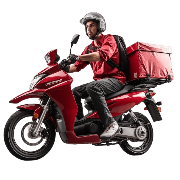 Delivery rider illustration